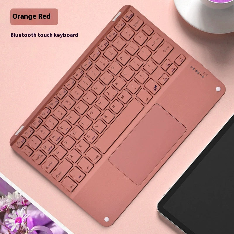 Wireless Bluetooth keyboard with touchpad (10-inch) l rechargeable keyboard for phone's tablet and laptop