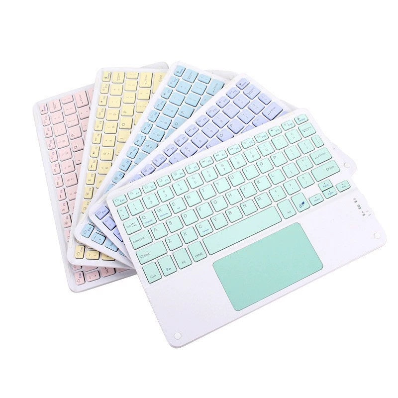 Wireless Bluetooth keyboard with touchpad (10-inch) l rechargeable keyboard for phone's tablet and laptop