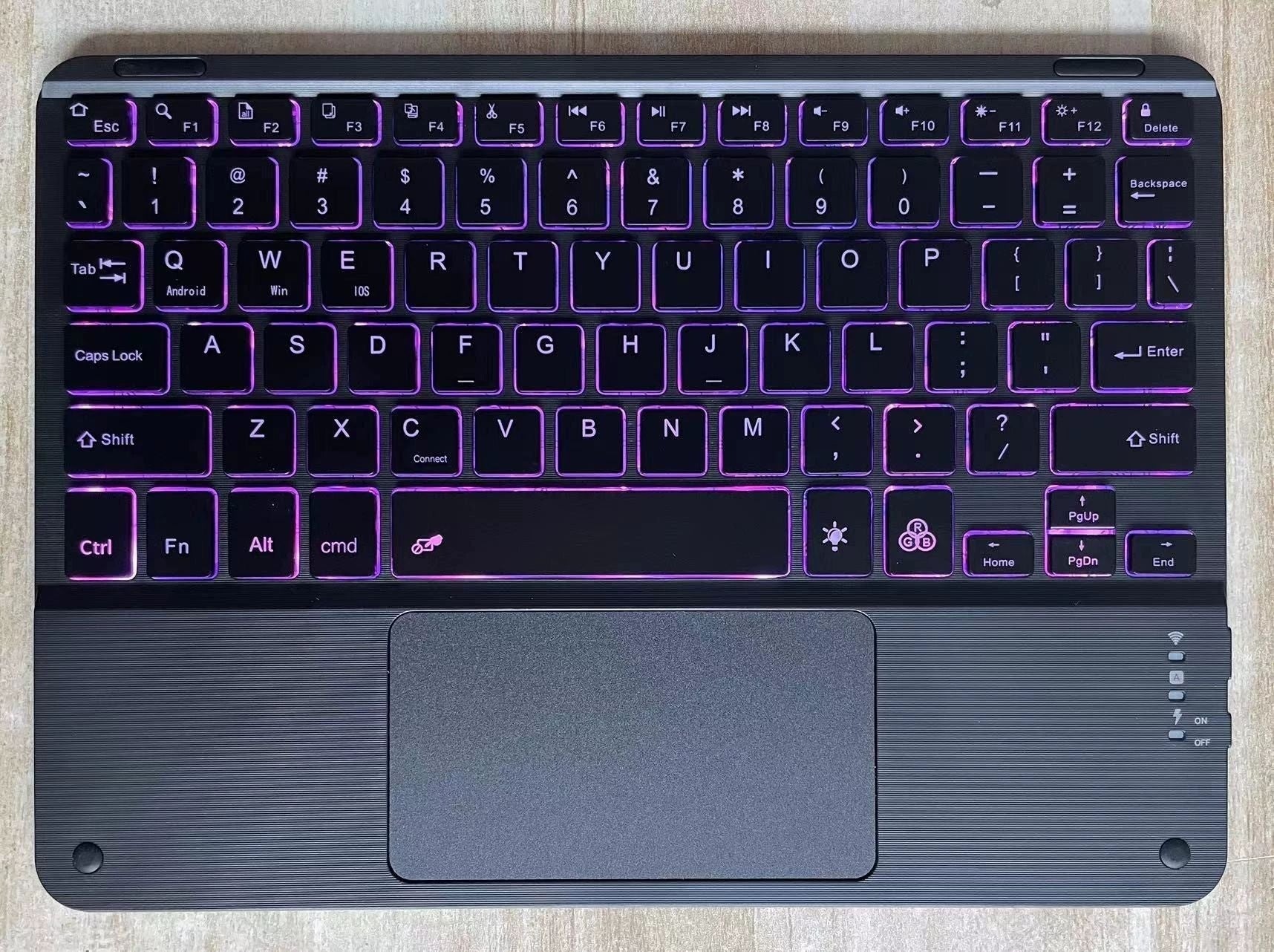 Wireless Bluetooth keyboard with touchpad (10-inch) l rechargeable keyboard for phone's tablet and laptop