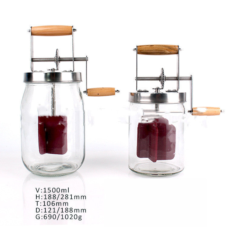 Premium glass multi - function mixer - coffee & milk bottle (1500/1000ml)