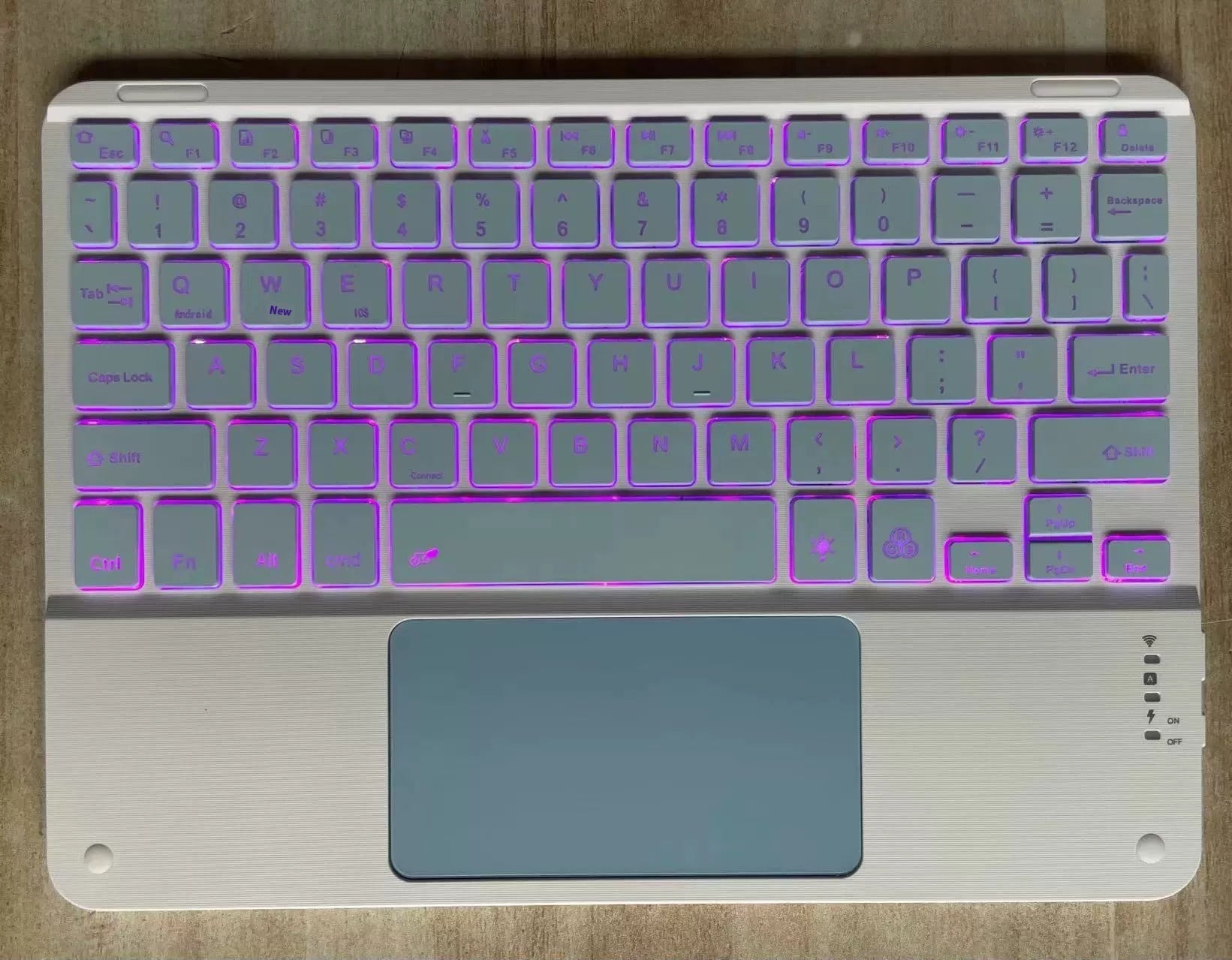 Wireless Bluetooth keyboard with touchpad (10-inch) l rechargeable keyboard for phone's tablet and laptop