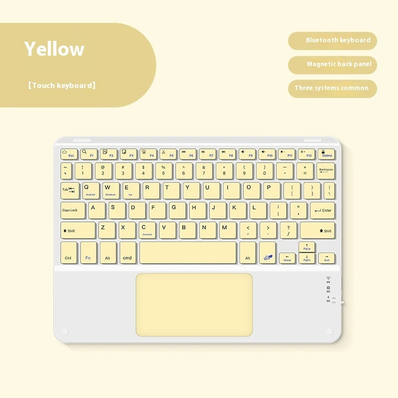 Wireless Bluetooth keyboard with touchpad (10-inch) l rechargeable keyboard for phone's tablet and laptop