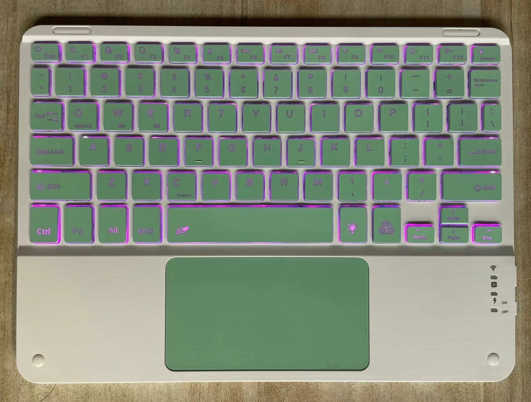 Wireless Bluetooth keyboard with touchpad (10-inch) l rechargeable keyboard for phone's tablet and laptop