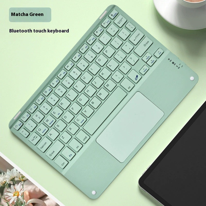 Wireless Bluetooth keyboard with touchpad (10-inch) l rechargeable keyboard for phone's tablet and laptop