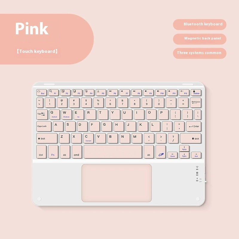 Wireless Bluetooth keyboard with touchpad (10-inch) l rechargeable keyboard for phone's tablet and laptop