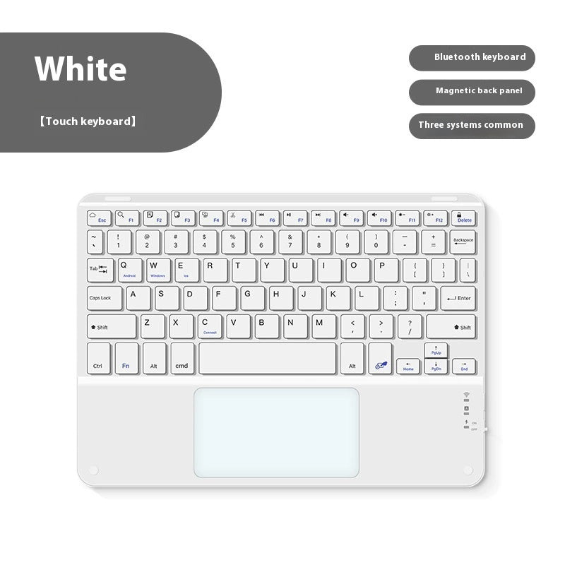 Wireless Bluetooth keyboard with touchpad (10-inch) l rechargeable keyboard for phone's tablet and laptop