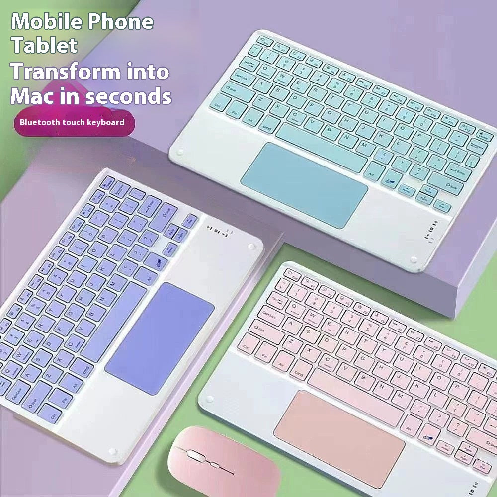 Wireless Bluetooth keyboard with touchpad (10-inch) l rechargeable keyboard for phone's tablet and laptop