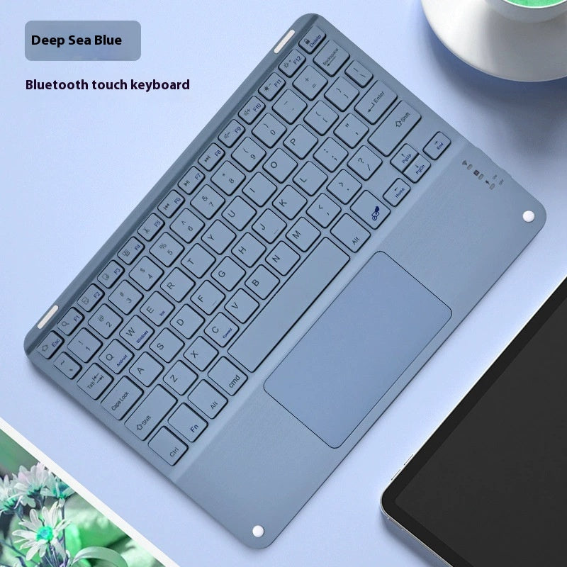 Wireless Bluetooth keyboard with touchpad (10-inch) l rechargeable keyboard for phone's tablet and laptop