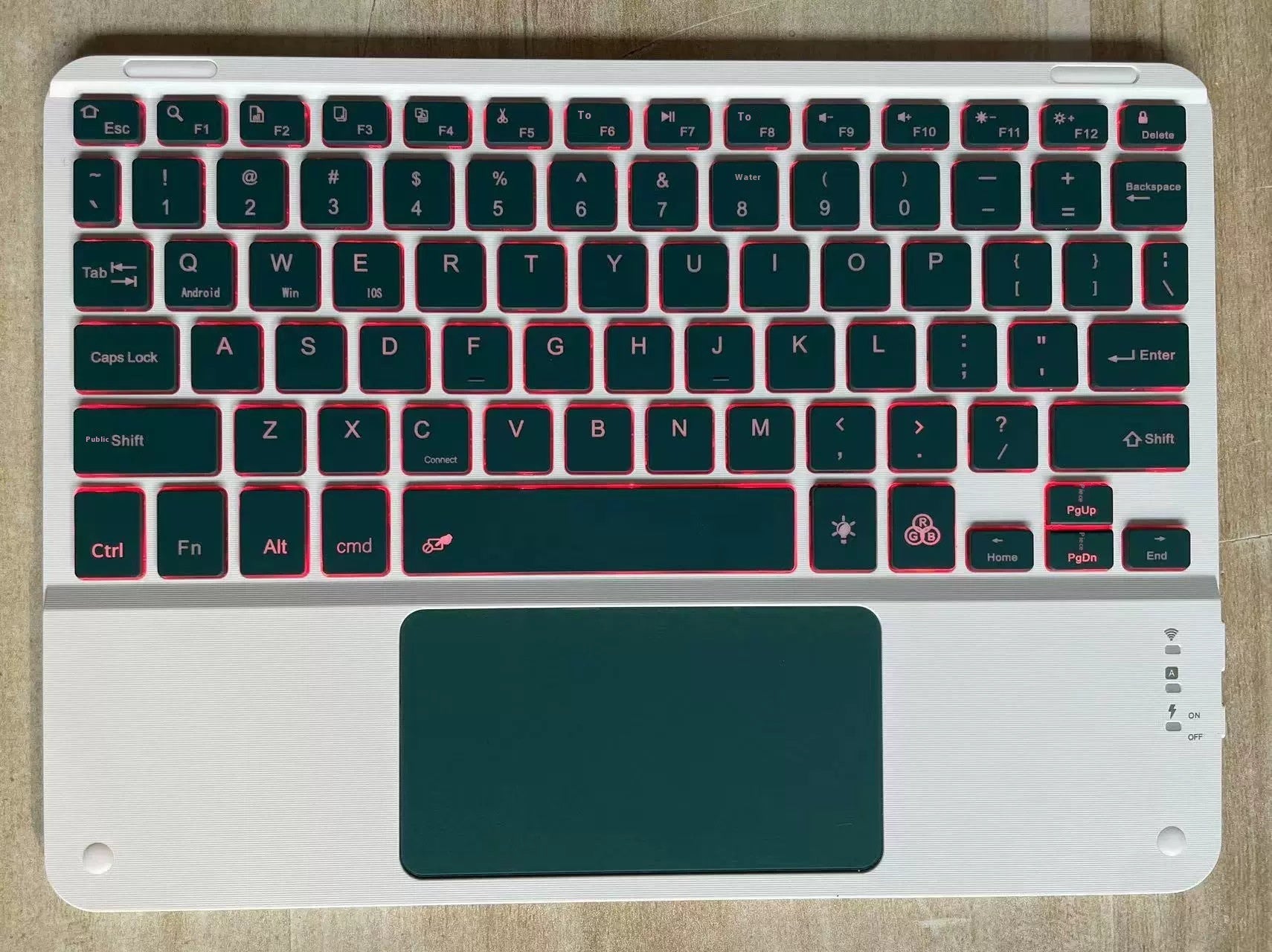 Wireless Bluetooth keyboard with touchpad (10-inch) l rechargeable keyboard for phone's tablet and laptop