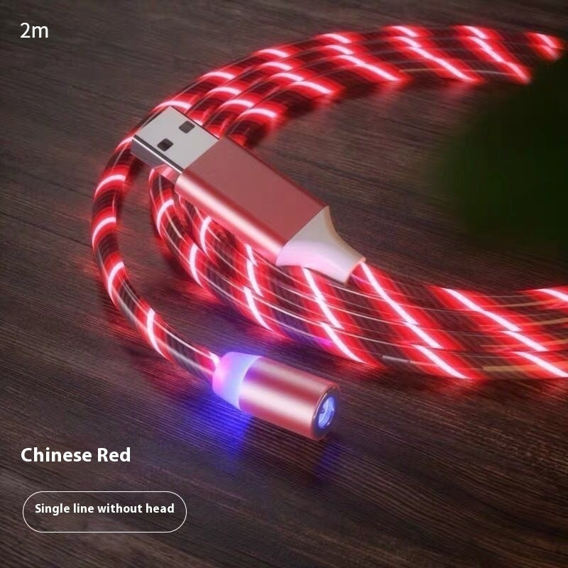 Red LED cable on a wooden surface with 'Chinese Red' label