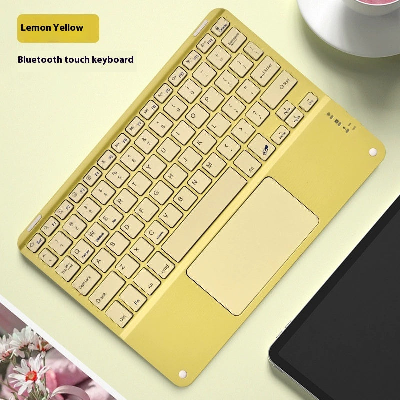 Wireless Bluetooth keyboard with touchpad (10-inch) l rechargeable keyboard for phone's tablet and laptop