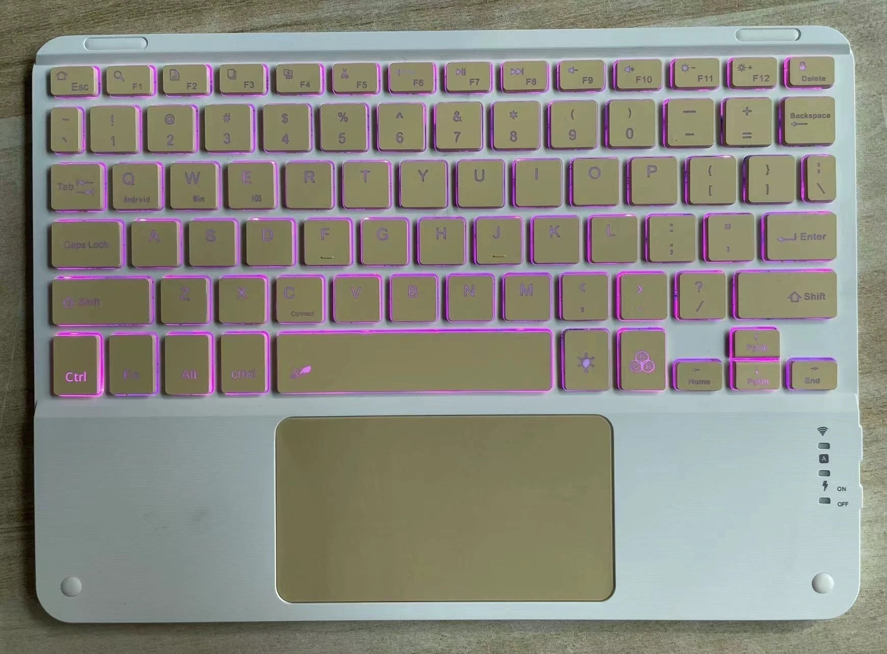 Wireless Bluetooth keyboard with touchpad (10-inch) l rechargeable keyboard for phone's tablet and laptop