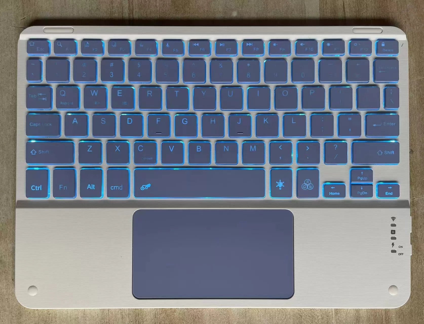 Wireless Bluetooth keyboard with touchpad (10-inch) l rechargeable keyboard for phone's tablet and laptop