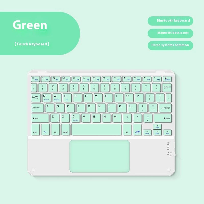 Wireless Bluetooth keyboard with touchpad (10-inch) l rechargeable keyboard for phone's tablet and laptop